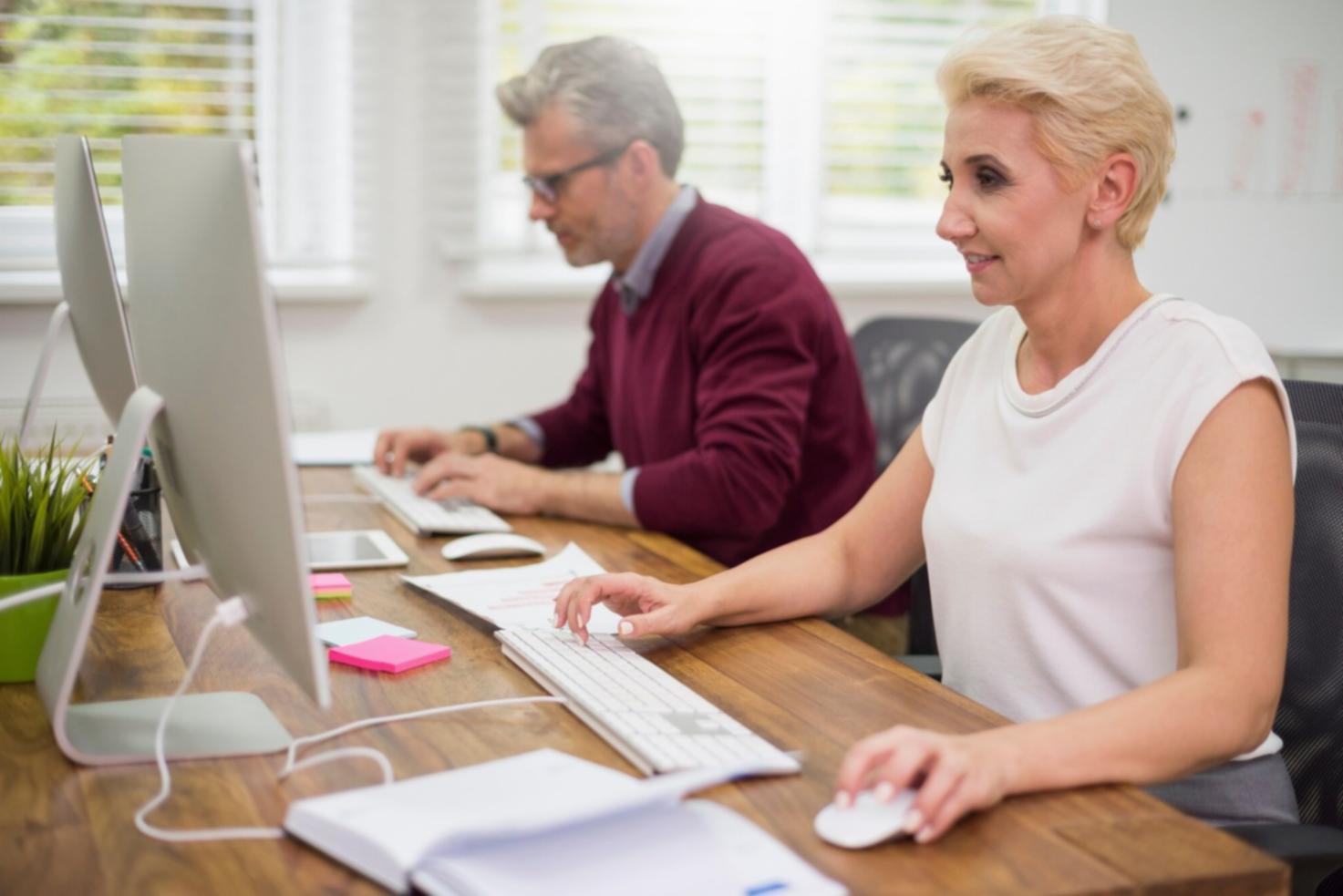 Person reviewing financial documents